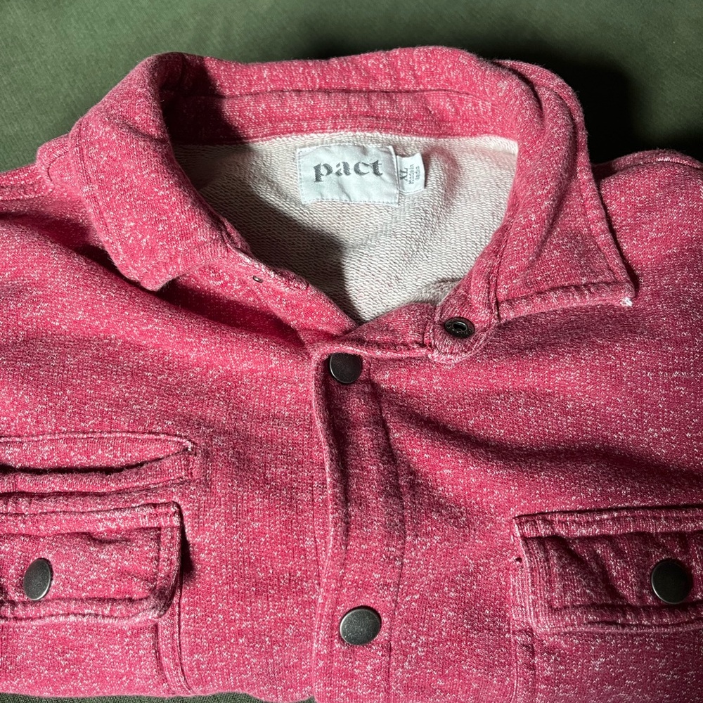 Pact Maroon Casual Shirt Jacket